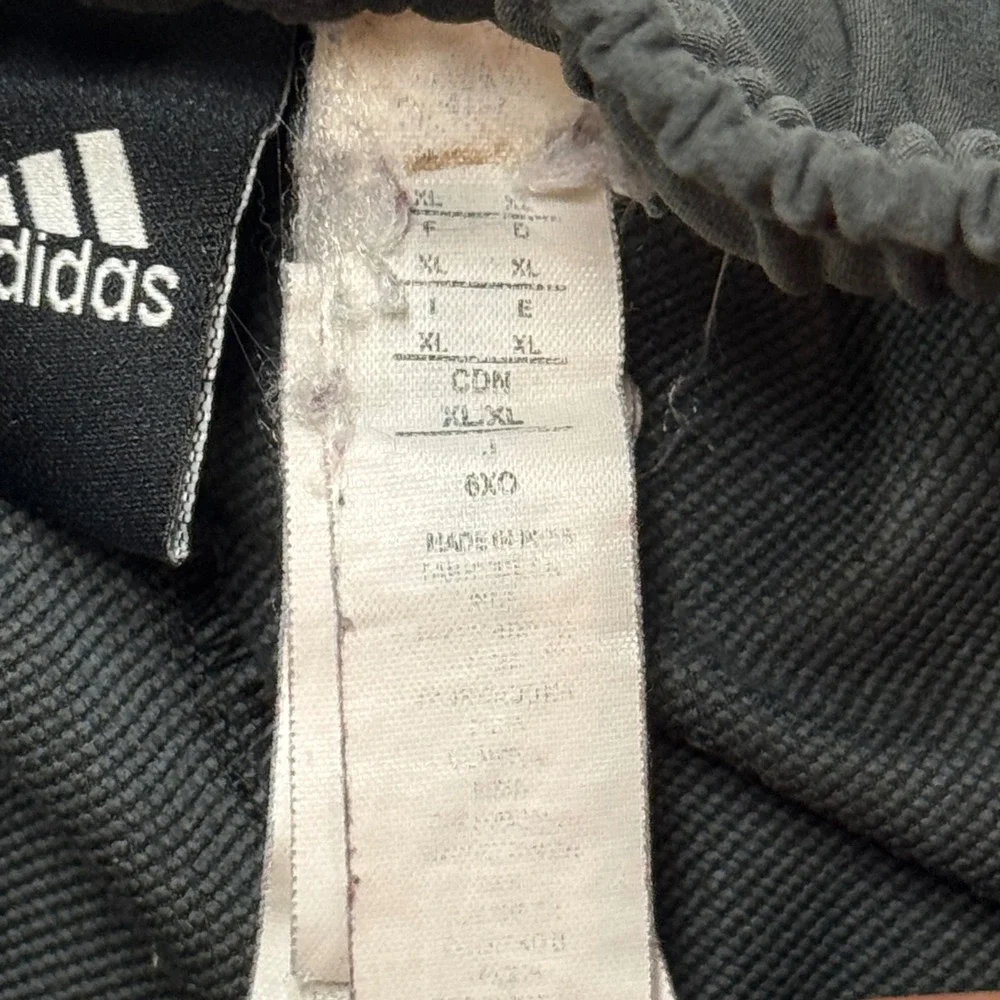 Adidas Track Pants Men's XL Black White 3-Stripe Straight Leg Athletic Training - Picture 8 of 8